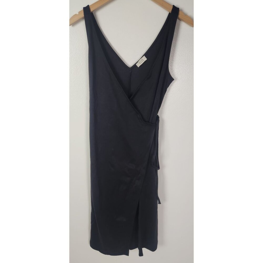 AYR Women's Sz. XS Black Wrap Midi Tank Dress